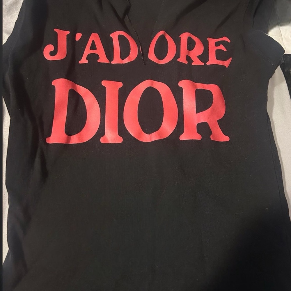 Dior Black and Red Graphic Tee